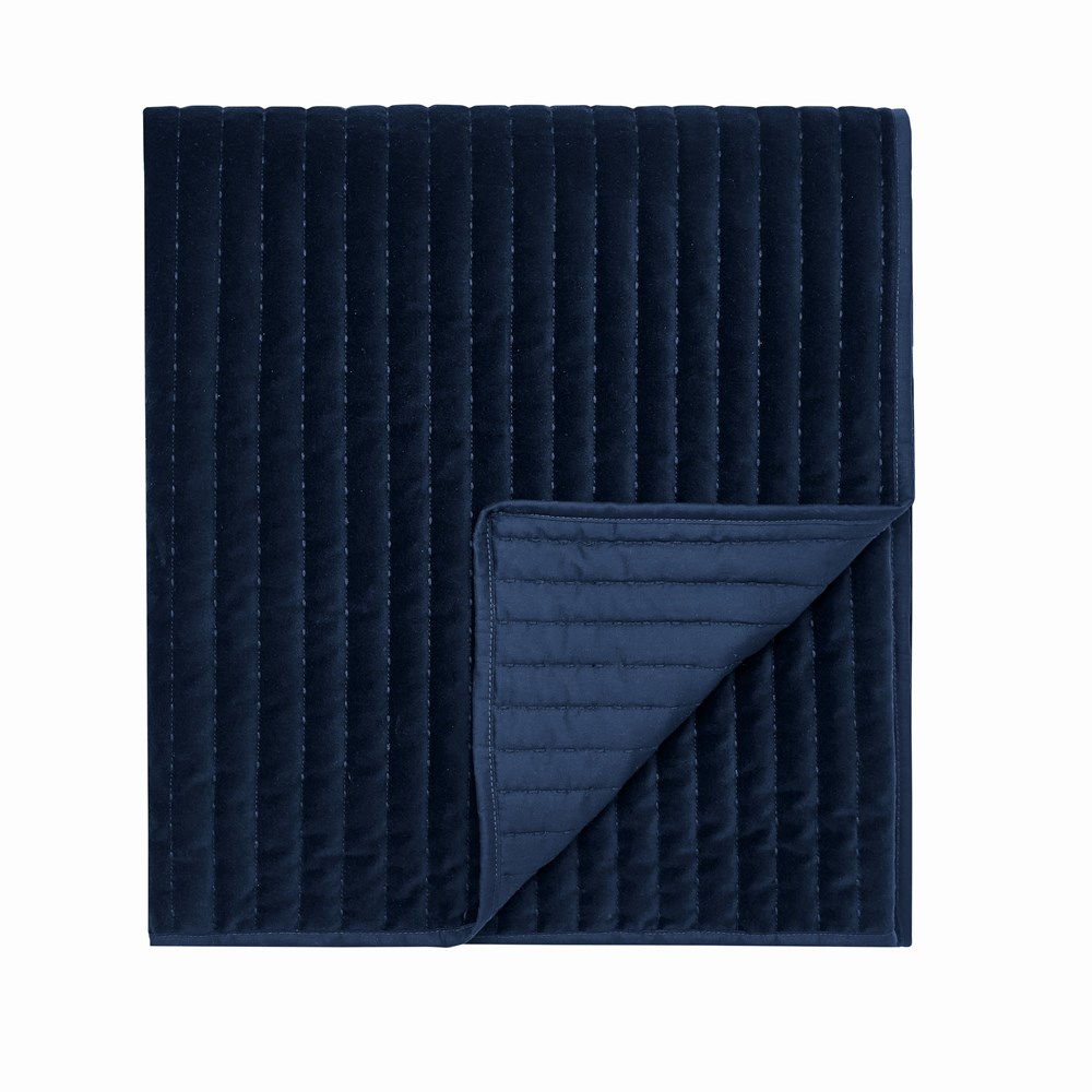 Mazana Velvet Throw by Bedeck of Belfast in Midnight Blue